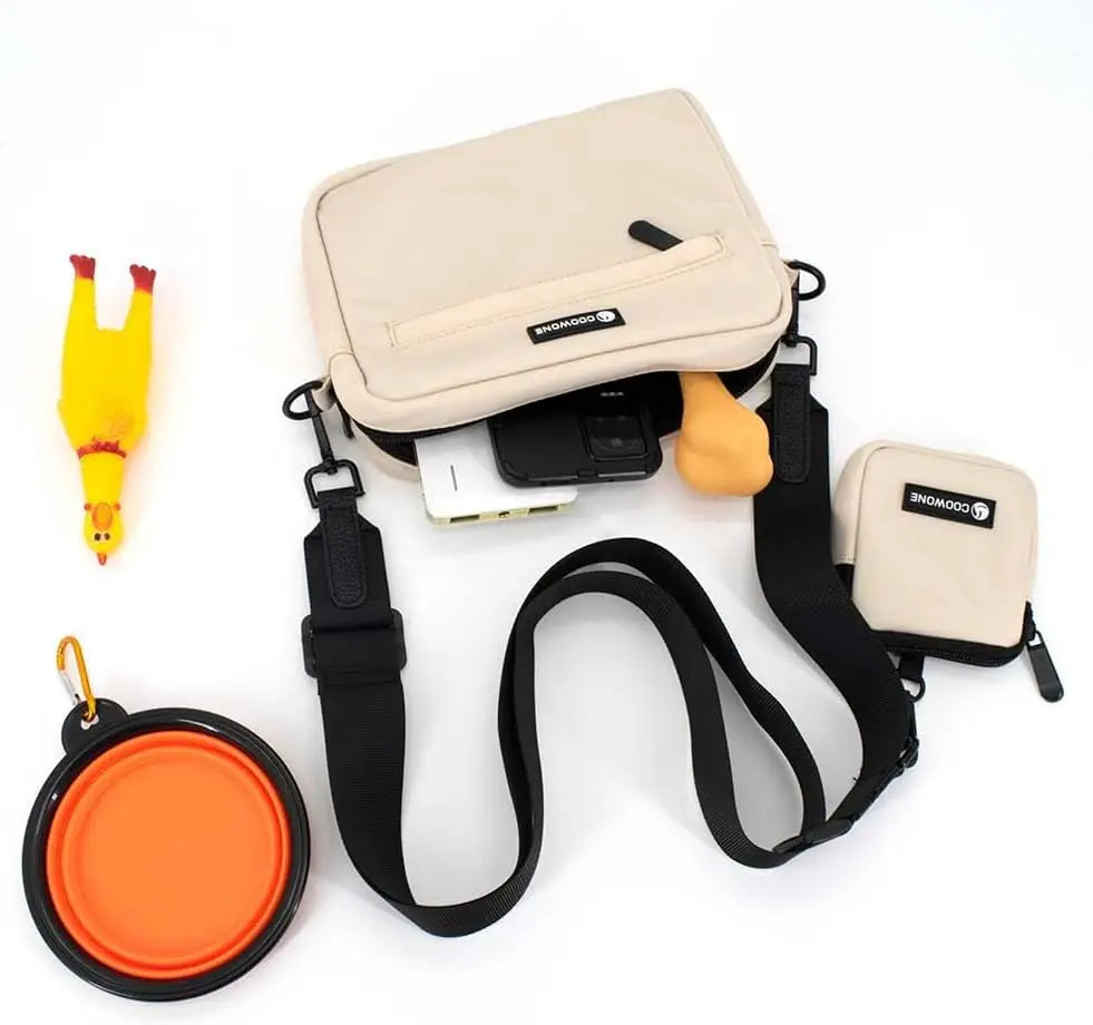 Waterproof Dog Treat Pouch – With Poop Bag Dispenser & Strap