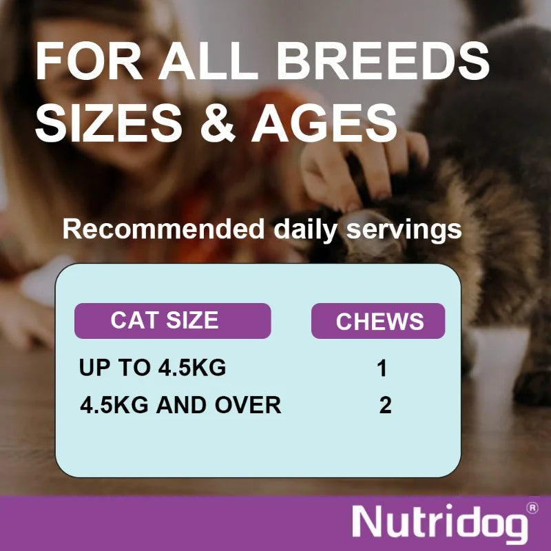 Hairball Treats for Hairball Control, Digestive Health & Skin Support