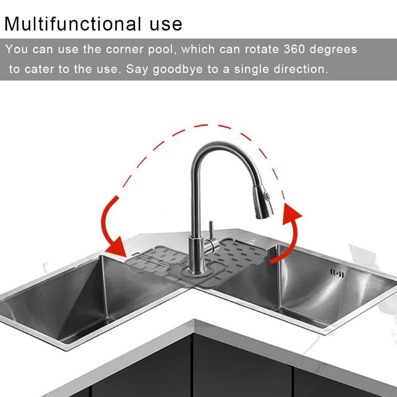 Water Drain Mat – Silicone Faucet Handle Protector