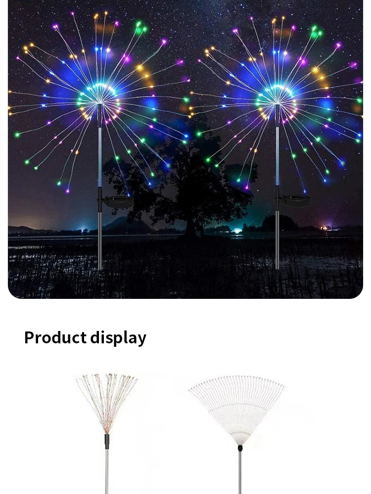 Firework Garden Lights – Solar-Powered for Camping & Patio
