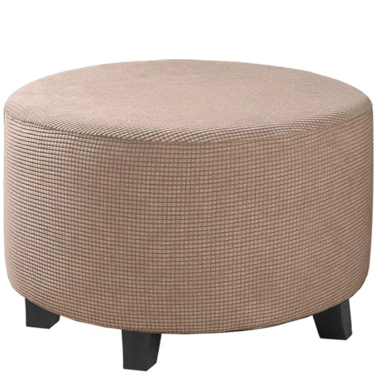 Stretchy Round Ottoman Slipcover – Durable Furniture Cover
