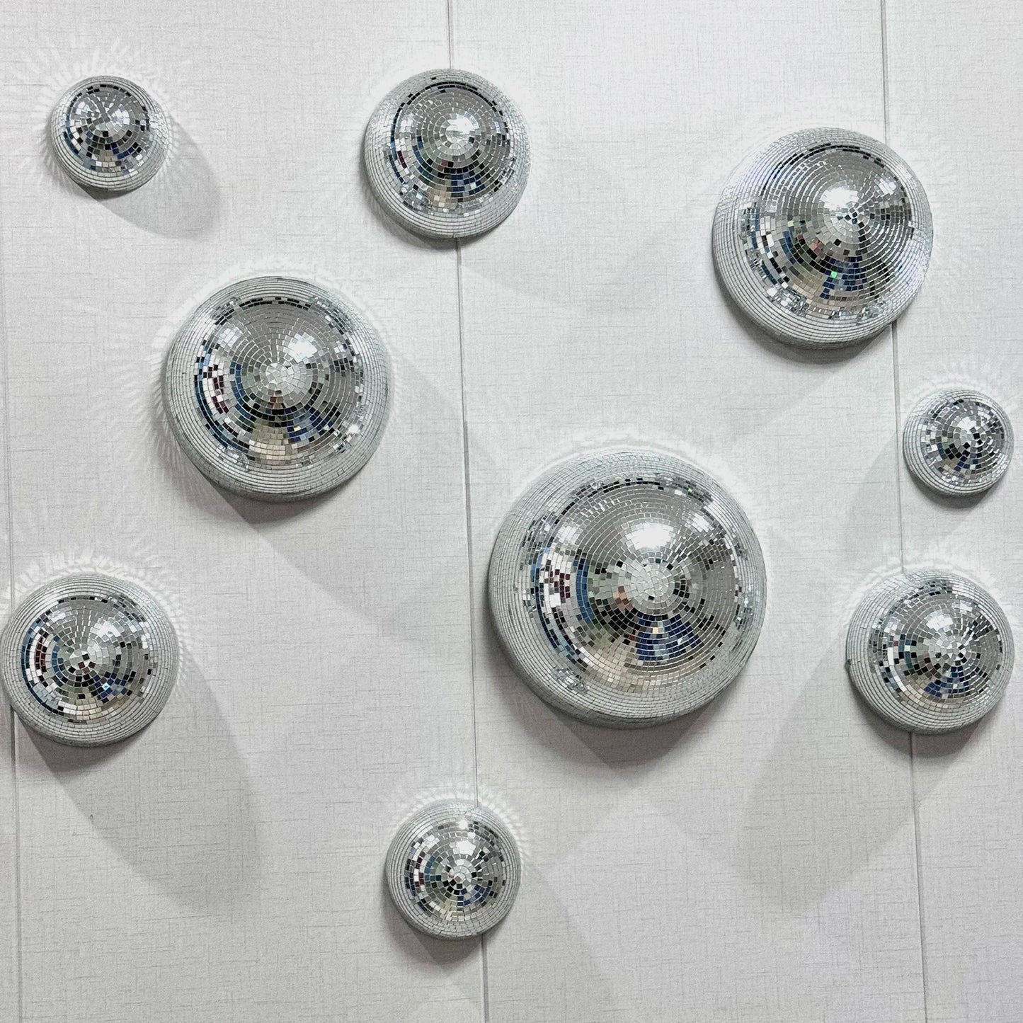 Disco Ball Wall Decor – Metallic Mirror Ball Design for Weddings, Parties & Living Spaces