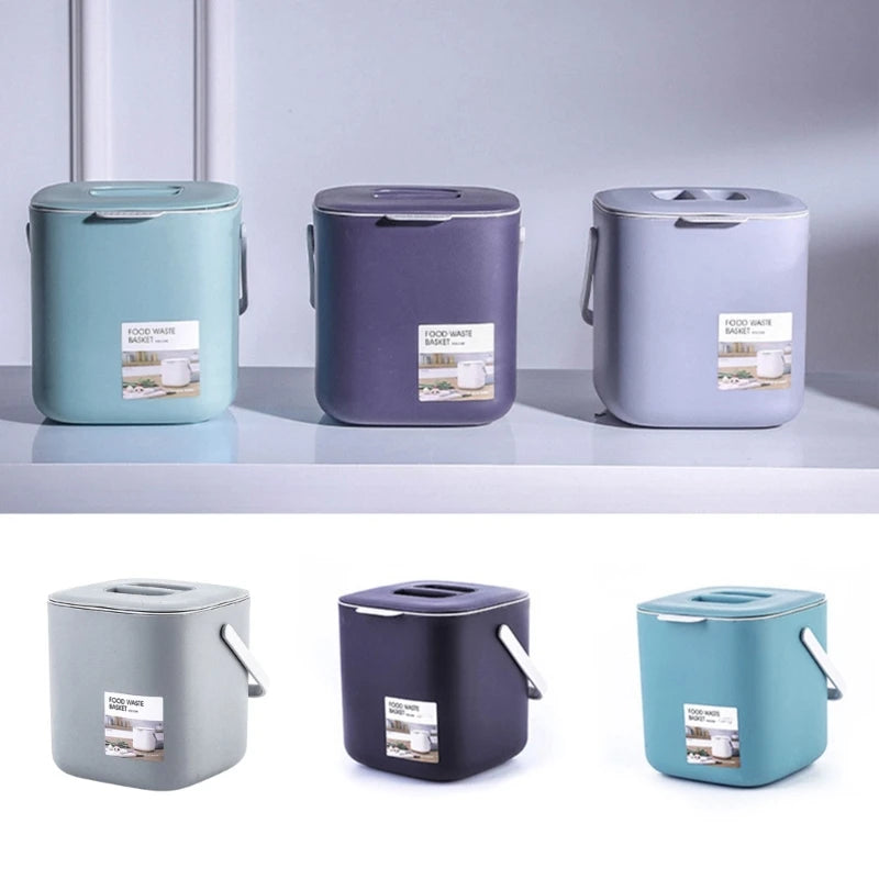 Countertop Food Waste Bin – Space-Saving with Lid