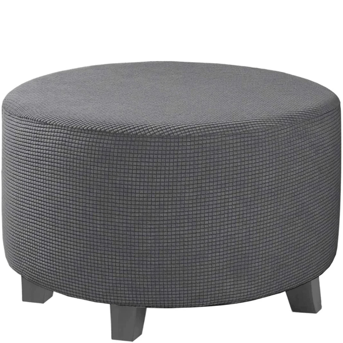 Stretchy Round Ottoman Slipcover – Durable Furniture Cover