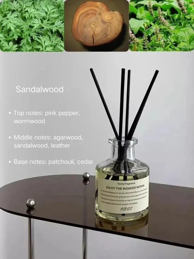 Home Fragrance Oil Set – Reed Diffuser with Floral Aroma (50ML)