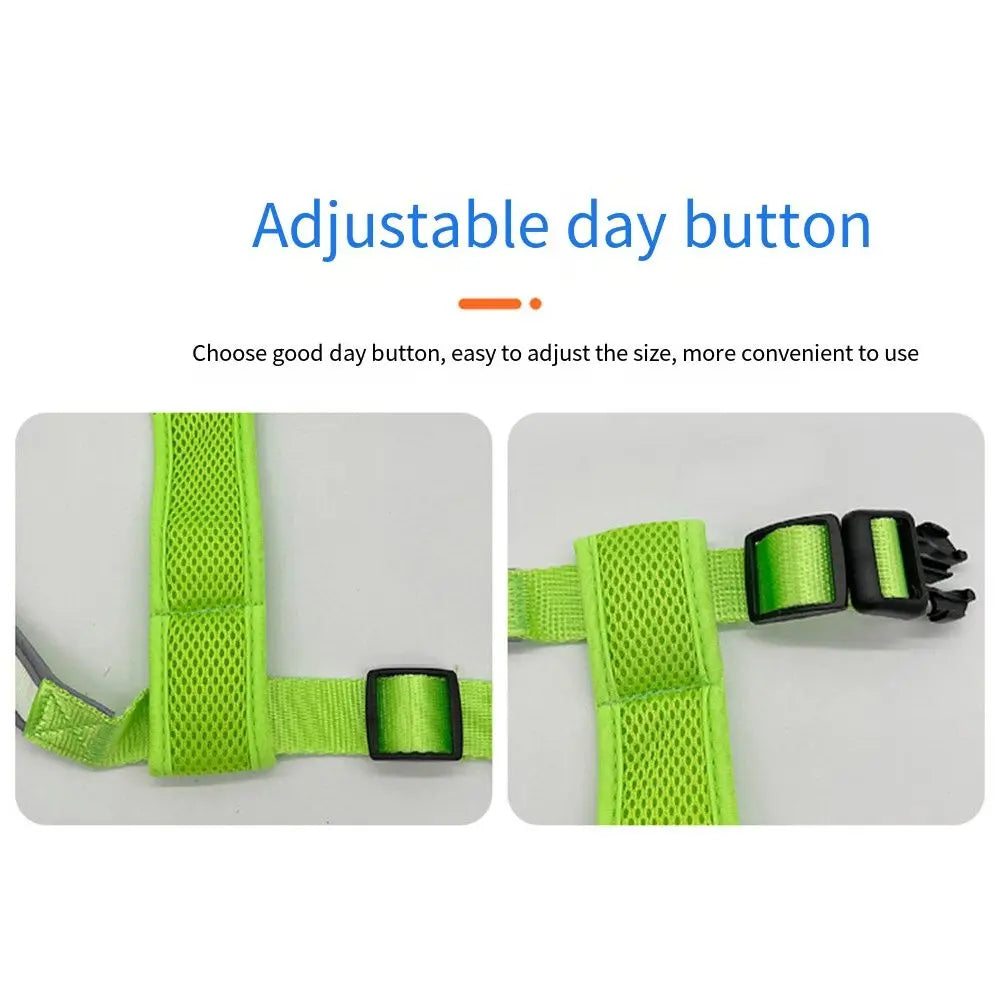 LED Light Dog Vest Harness – Adjustable & Breathable