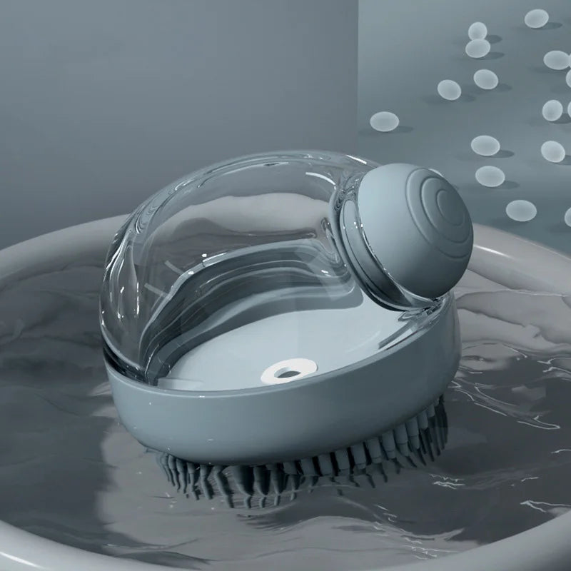 2-in-1 Pet Bath Brush with Shampoo Dispenser