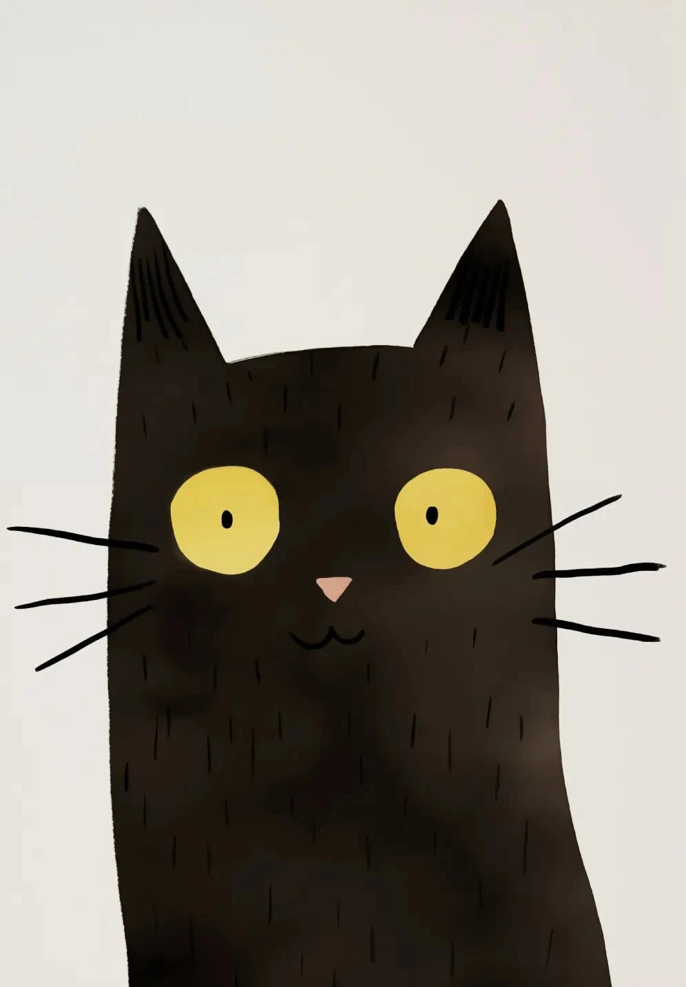 Cartoon Cute Cat Posters – Minimalist Canvas Paintings for Home & Office Decor