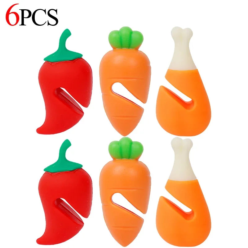 Cute Boil-Over Stoppers – Silicone Lid Holders (1/6 Pack)