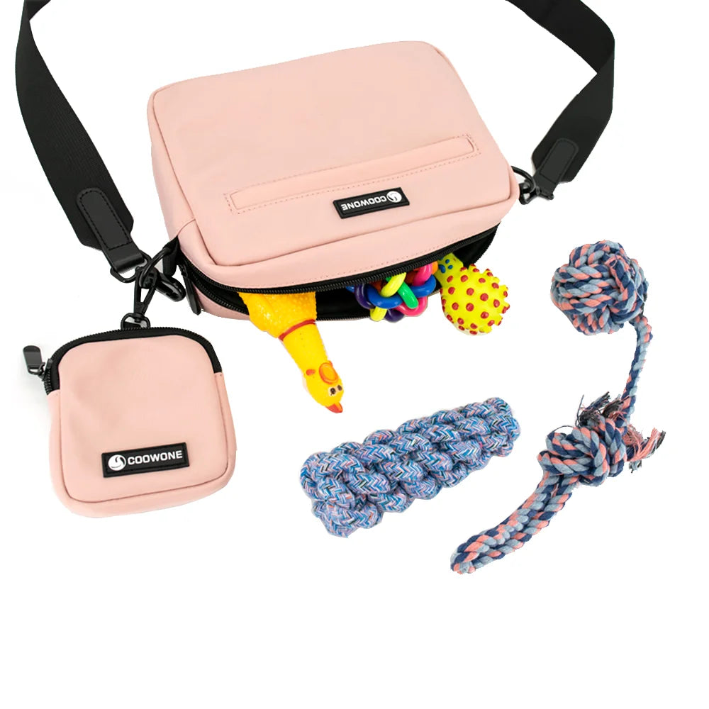 Waterproof Dog Treat Pouch – With Poop Bag Dispenser & Strap