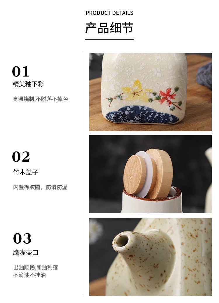 Kitchen Ceramic Oil Dispenser – Stylish & Practical