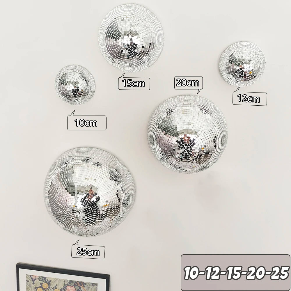 Disco Ball Wall Decor – Metallic Mirror Ball Design for Weddings, Parties & Living Spaces
