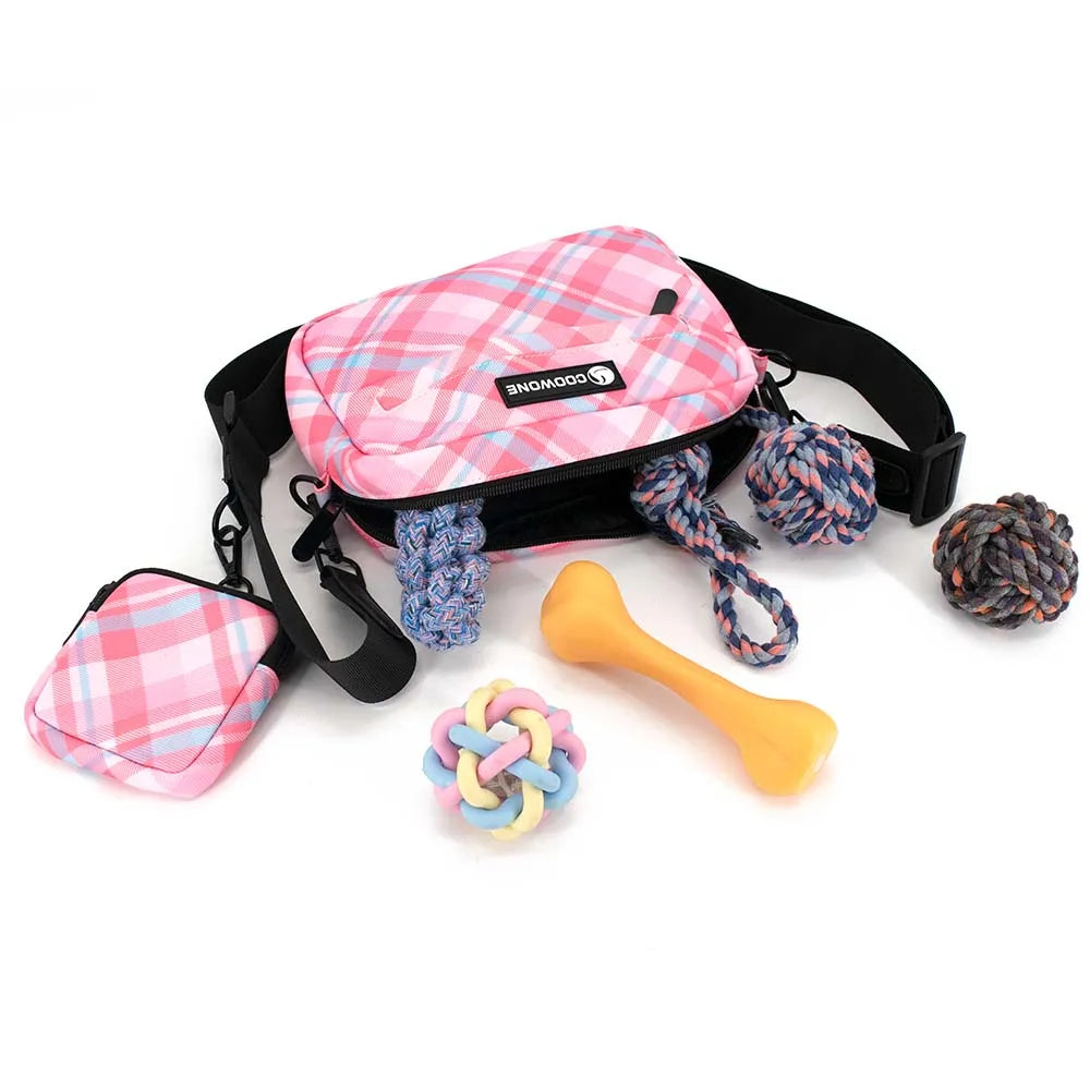Waterproof Dog Treat Pouch – With Poop Bag Dispenser & Strap