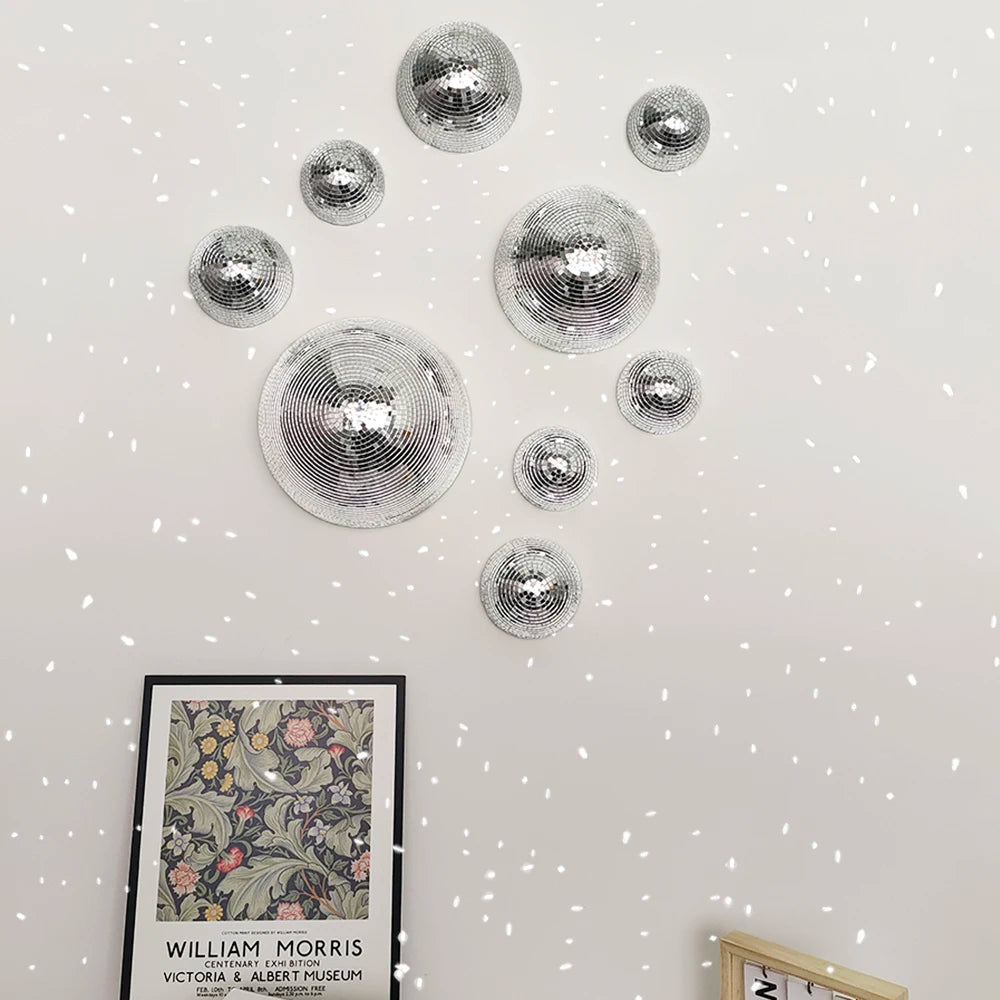 Disco Ball Wall Decor – Metallic Mirror Ball Design for Weddings, Parties & Living Spaces