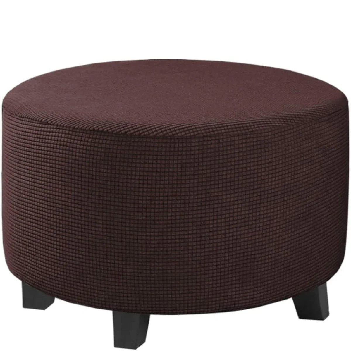 Stretchy Round Ottoman Slipcover – Durable Furniture Cover