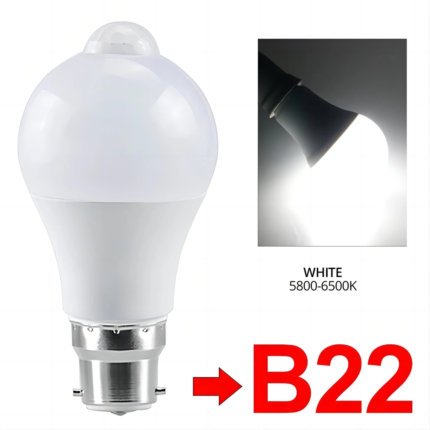 Motion Sensor LED Bulb – Dusk to Dawn Security Light