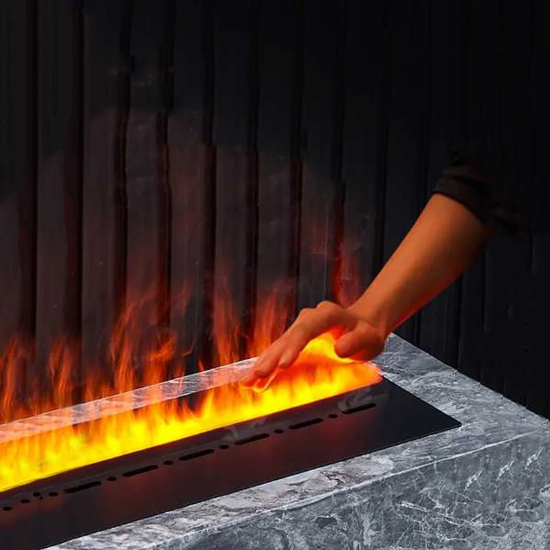 Smart 3D Fireplace Humidifier – LED Flame & Crackling Sound