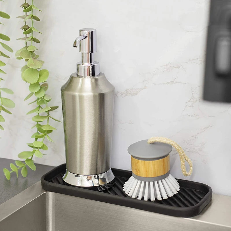 Silicone Drain Tray – Kitchen Sink Organizer & Sponge Holder
