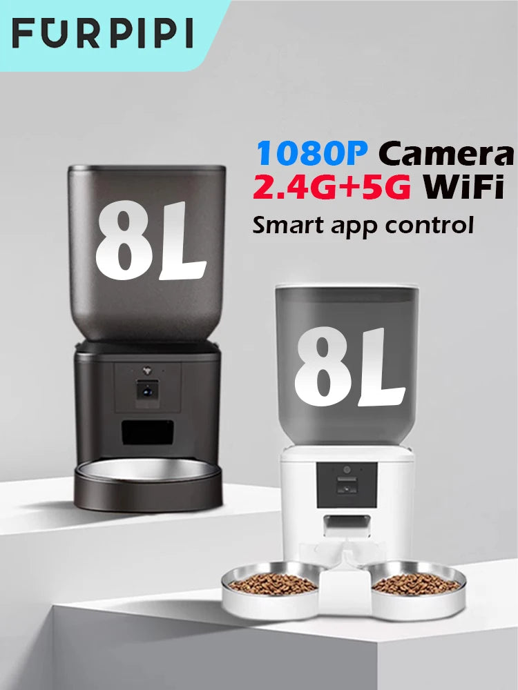 Automatic Cat & Dog Feeder – 8L with HD Camera & Tuya App