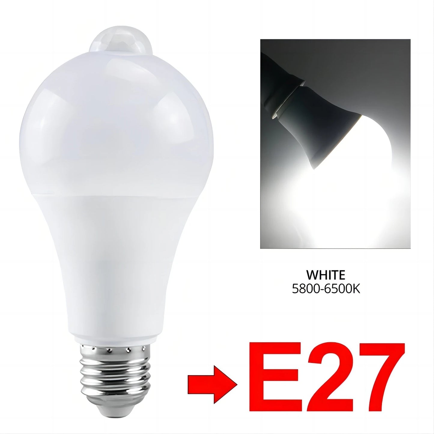 Motion Sensor LED Bulb – Dusk to Dawn Security Light