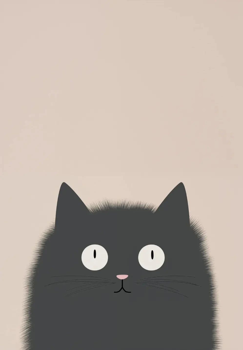 Cartoon Cute Cat Posters – Minimalist Canvas Paintings for Home & Office Decor
