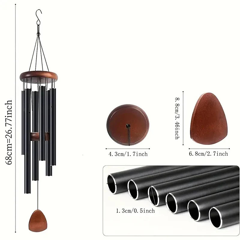 26-Inch Wind Chimes for Outdoor Ambiance