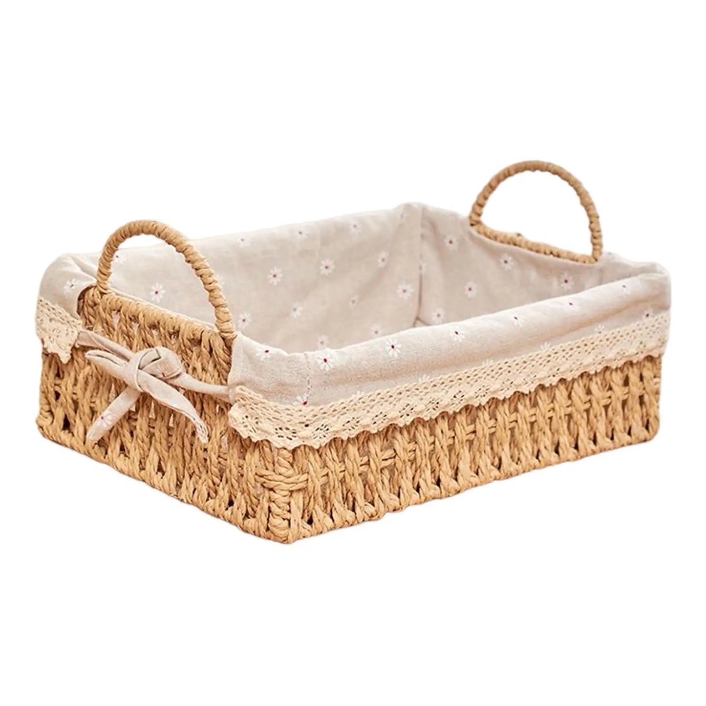 Decorative Woven Basket – For Fruit, Cosmetics, or Bathroom Use
