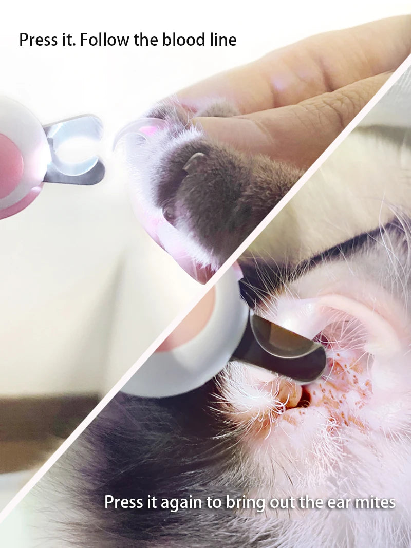 Dog & Cat Nail Cutter with LED & Safety Lock