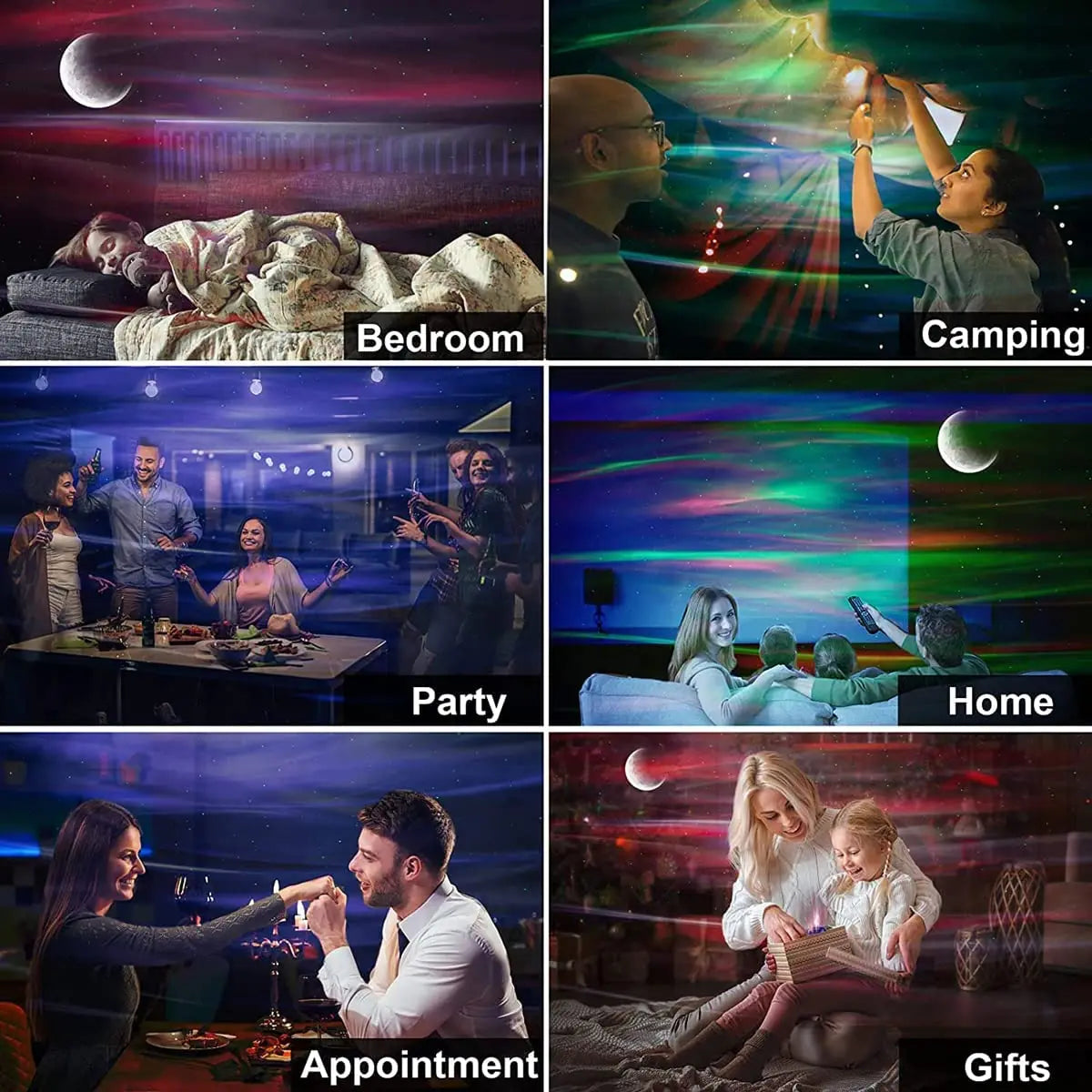 Aurora Galaxy Projector – Northern Lights & Stars with Bluetooth Music