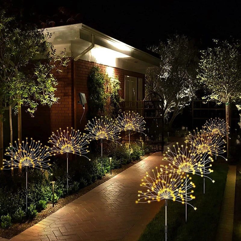 Firework Garden Lights – Solar-Powered for Camping & Patio