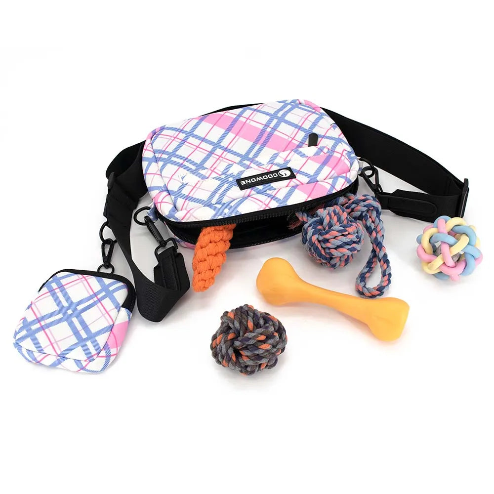 Waterproof Dog Treat Pouch – With Poop Bag Dispenser & Strap