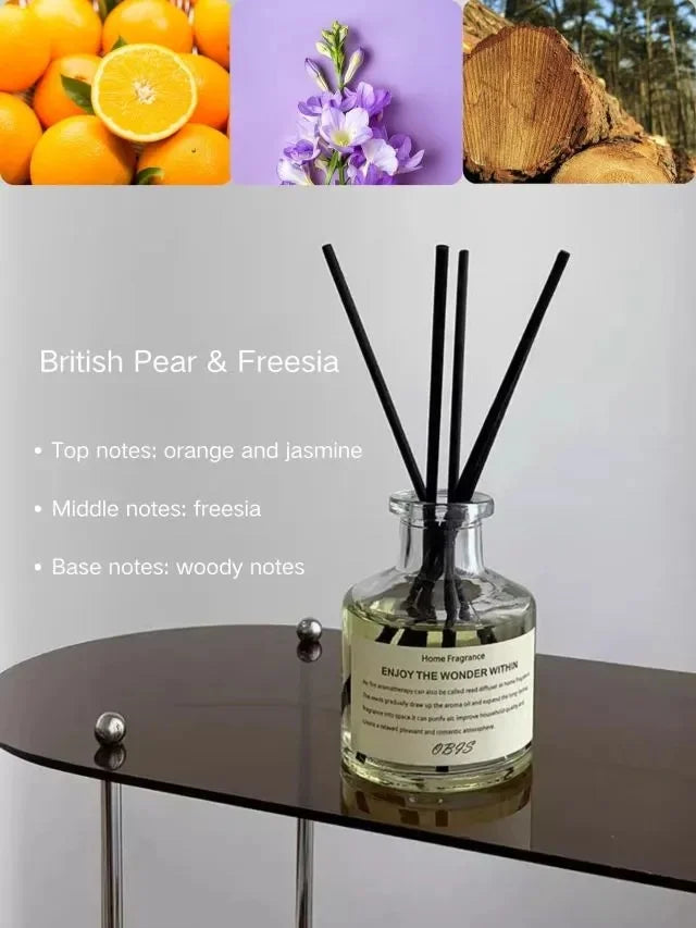 Home Fragrance Oil Set – Reed Diffuser with Floral Aroma (50ML)