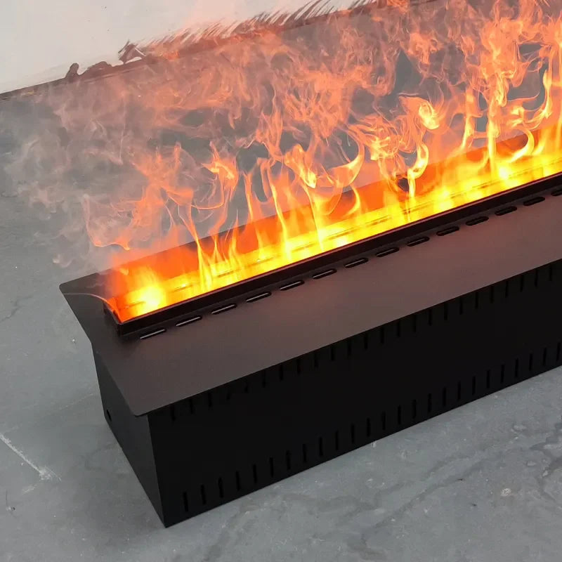 Smart 3D Fireplace Humidifier – LED Flame & Crackling Sound