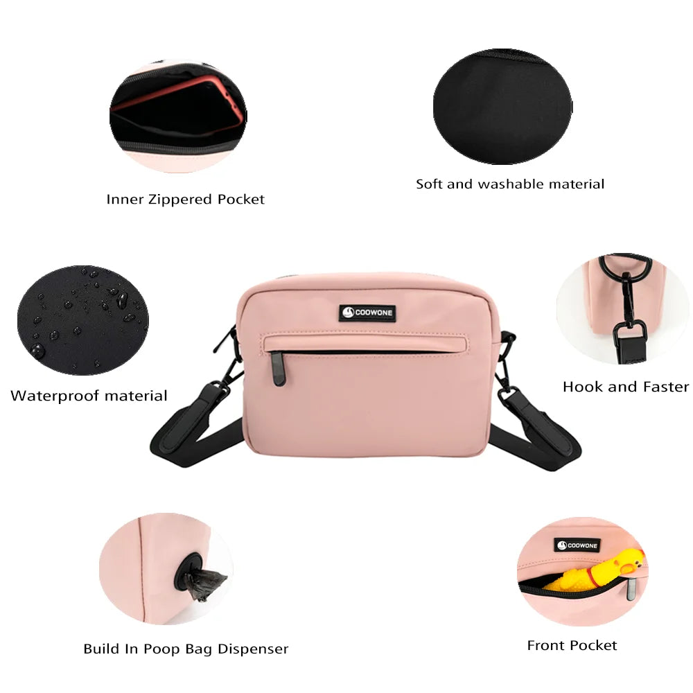 Waterproof Dog Treat Pouch – With Poop Bag Dispenser & Strap