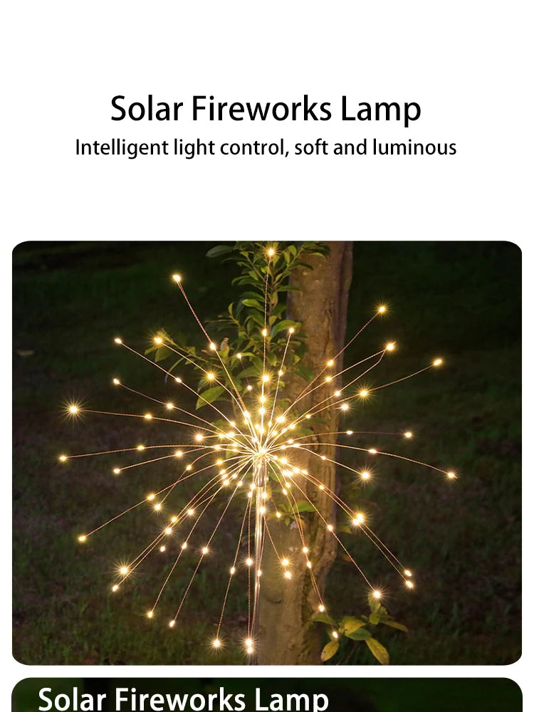 Firework Garden Lights – Solar-Powered for Camping & Patio