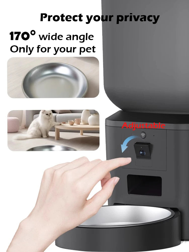 Automatic Cat & Dog Feeder – 8L with HD Camera & Tuya App