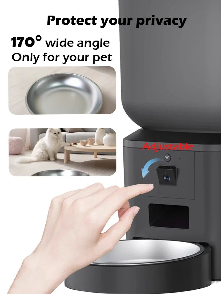 Automatic Cat & Dog Feeder – 8L with HD Camera & Tuya App