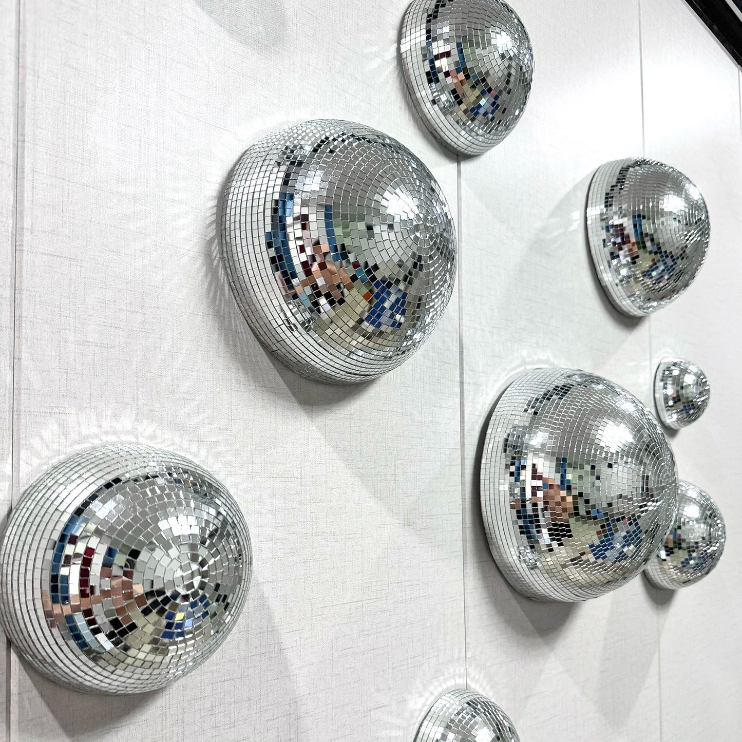 Disco Ball Wall Decor – Metallic Mirror Ball Design for Weddings, Parties & Living Spaces