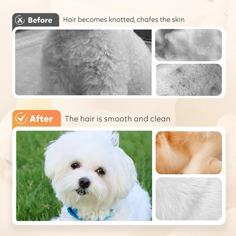 2-in-1 Pet Bath Brush with Shampoo Dispenser