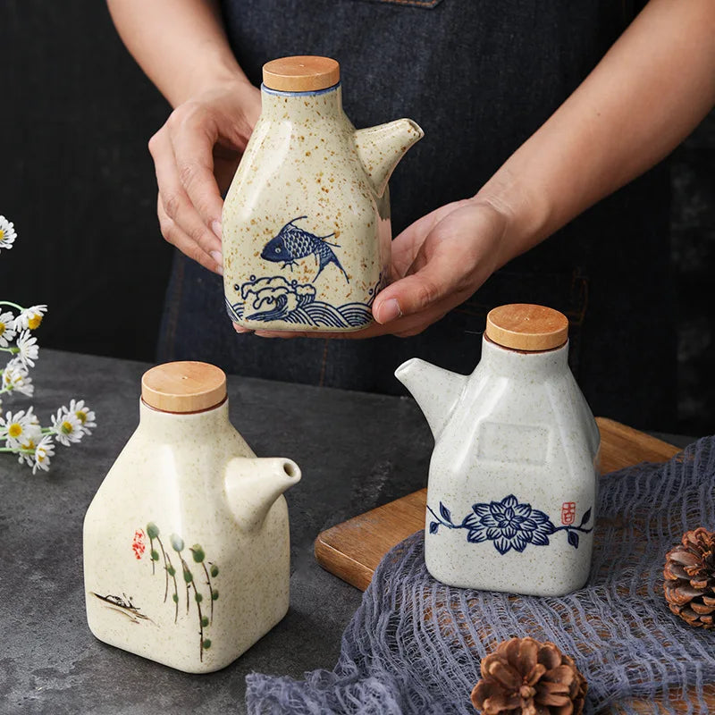 Kitchen Ceramic Oil Dispenser – Stylish & Practical