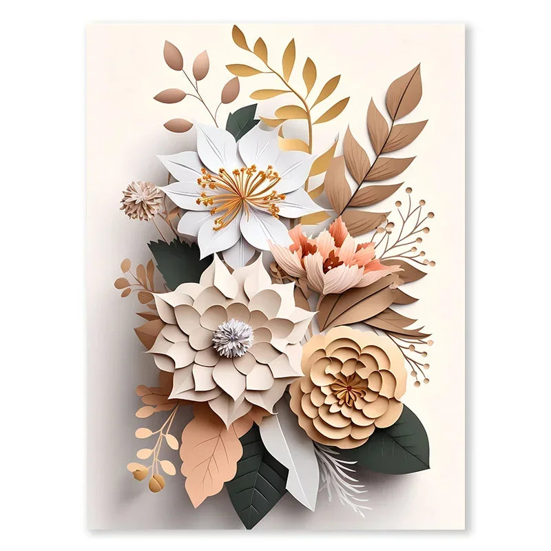 Watercolor Wildflower Poster – Colorful Floral Prints on Canvas for Modern Boho Wall Decor