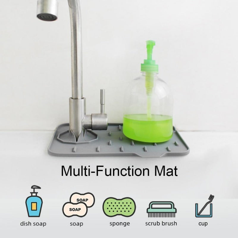 Water Drain Mat – Silicone Faucet Handle Protector