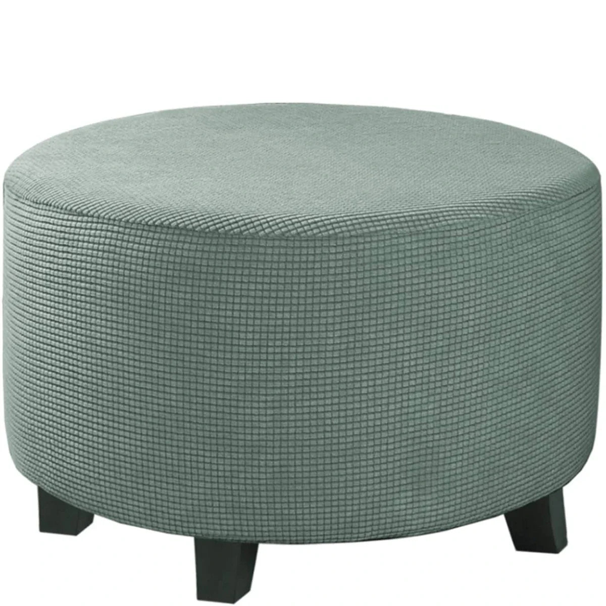 Stretchy Round Ottoman Slipcover – Durable Furniture Cover