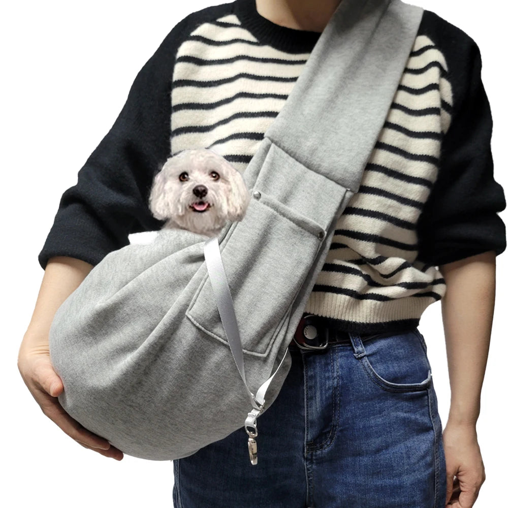 Hands-Free Shoulder Sling for Small Dogs & Cats – Travel Ready