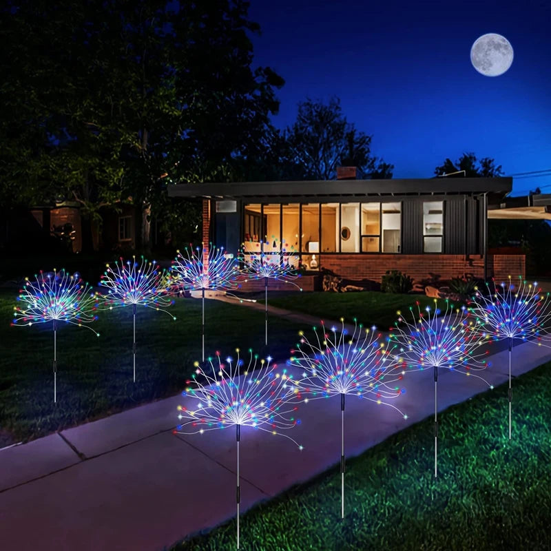 Firework Garden Lights – Solar-Powered for Camping & Patio