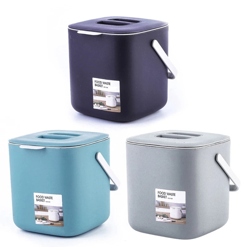 Countertop Food Waste Bin – Space-Saving with Lid