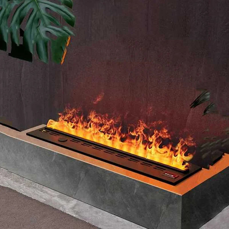 Smart 3D Fireplace Humidifier – LED Flame & Crackling Sound