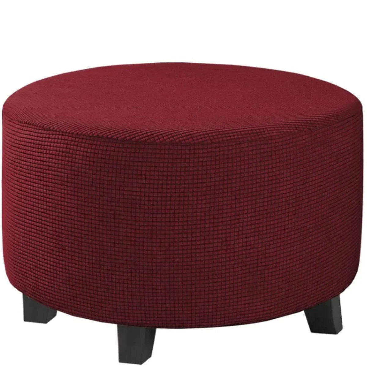 Stretchy Round Ottoman Slipcover – Durable Furniture Cover