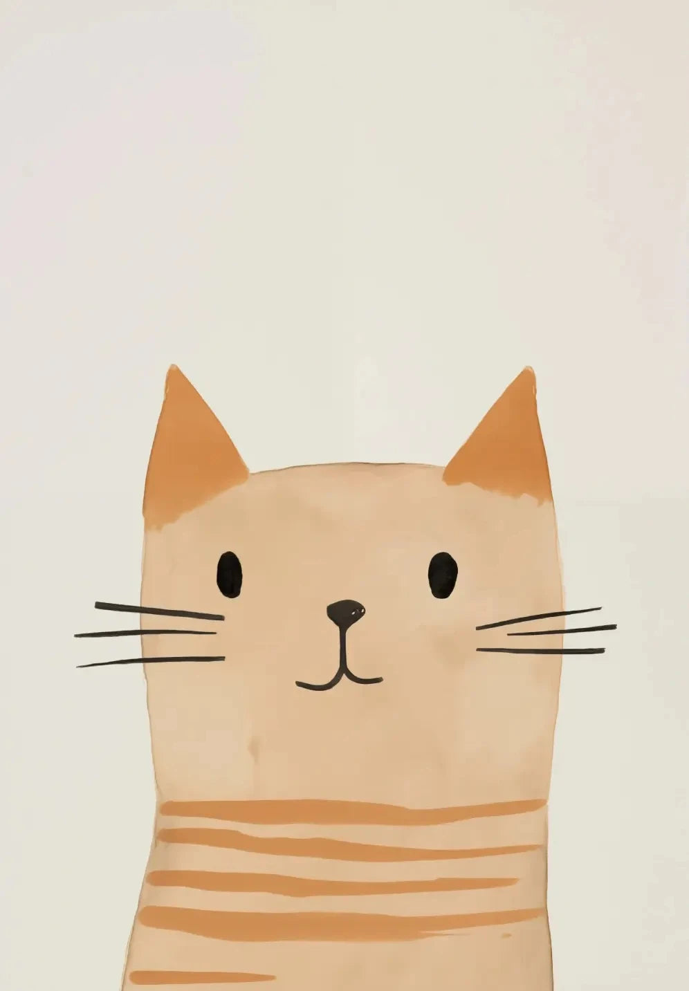 Cartoon Cute Cat Posters – Minimalist Canvas Paintings for Home & Office Decor