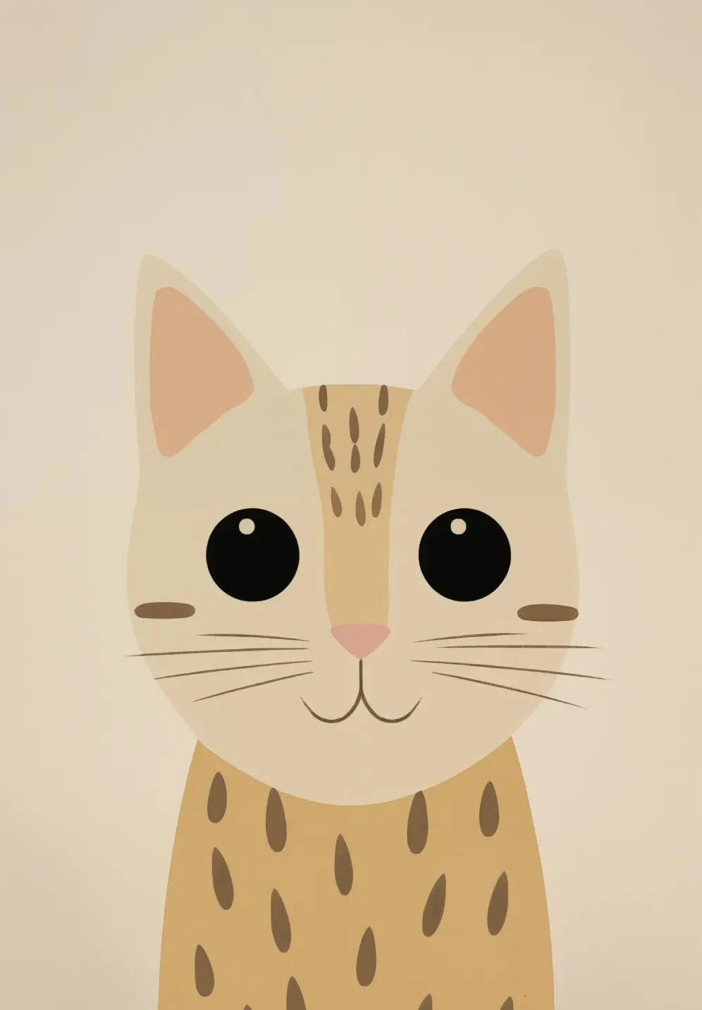 Cartoon Cute Cat Posters – Minimalist Canvas Paintings for Home & Office Decor
